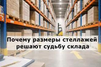 Размеры стеллажей для склада