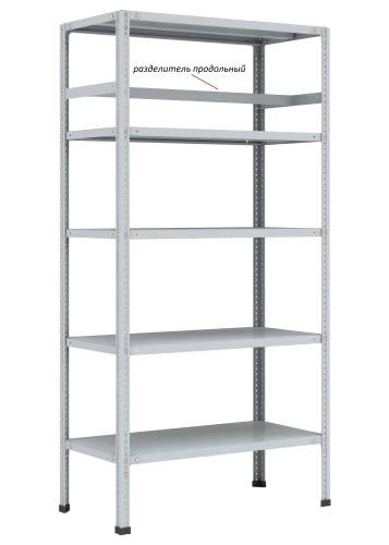 Стеллаж металлический Титан МС-750 1800x1500x300/4